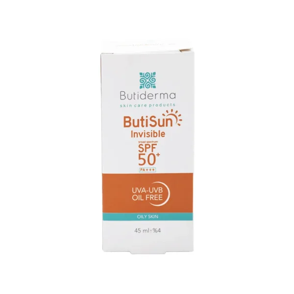 کرم ضد آفتاب بی رنگ SPF50 بیوتی درما پوست چرب 45میل