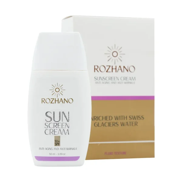 کرم ضد آفتاب ضد چروک و ضد پیری SPF50 روژانو 50 میل